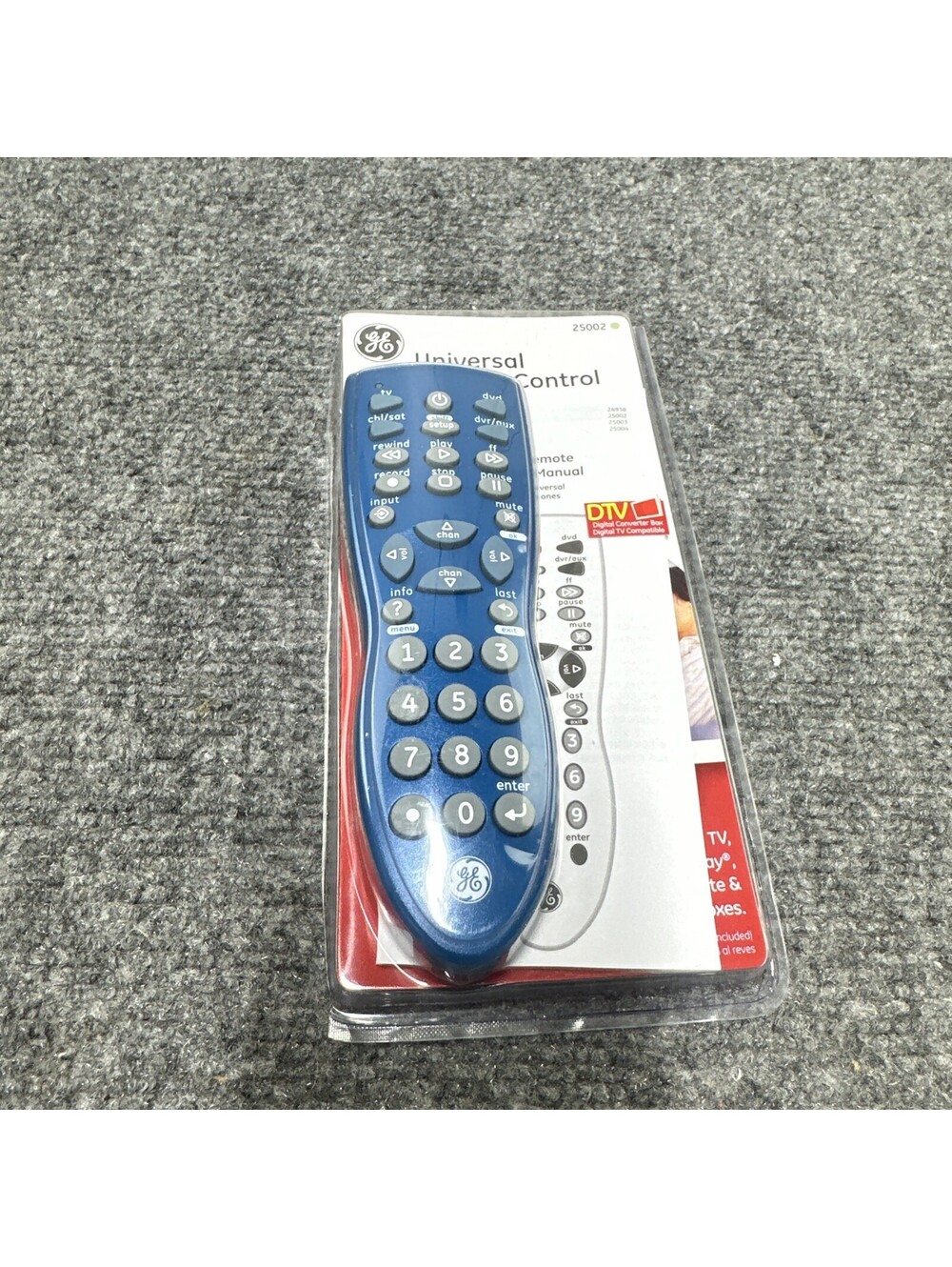 Genuine GE 25002-V2 4-Device Universal Remote Control Blue